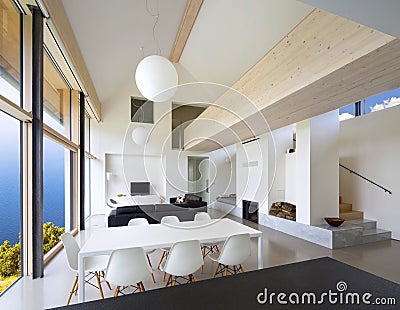 interior large luxury house Stock Photo