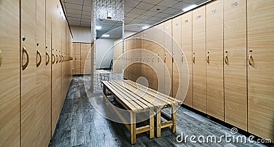 Interior of a locker room Stock Photo