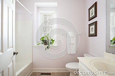 Interior of a luminous house with brightly colored walls in Overland Park, Kansas, USA Editorial Stock Photo