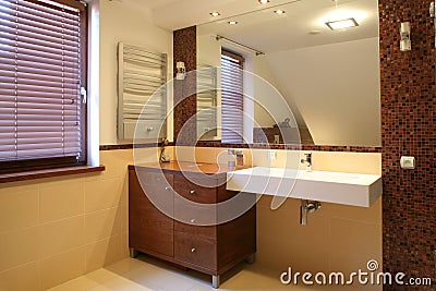 Interior of luxurious bathroom Stock Photo