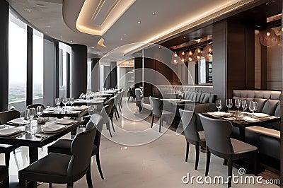 Interior of the luxury restaurant Stock Photo