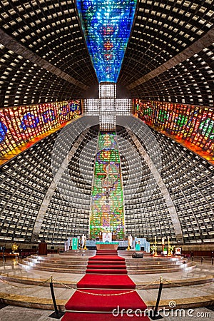 Interior of the metropolitan cathedral Editorial Stock Photo