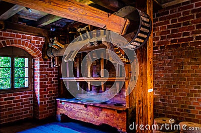 The interior of the mill at the Teutonic Knights castle in Malbork, Poland Editorial Stock Photo