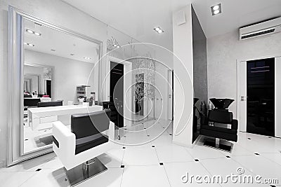 Interior of modern beauty salon Stock Photo