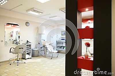 Interior of modern beauty salon Stock Photo