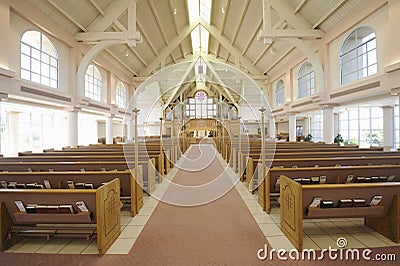 Interior Of Modern Church Stock Photo