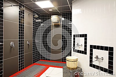 Interior of modern european shower Stock Photo