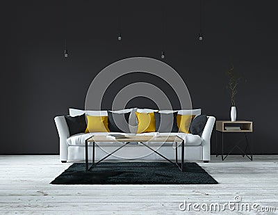 Interior, modern living room Stock Photo