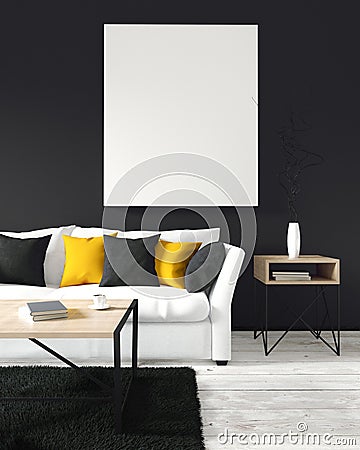 Interior, modern living room Stock Photo