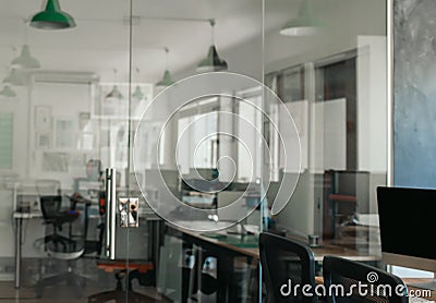 Interior of a modern office space with no staff Stock Photo