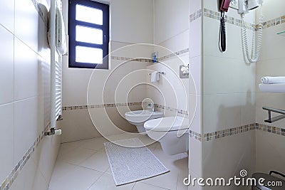 Interior of a modern toilette Stock Photo