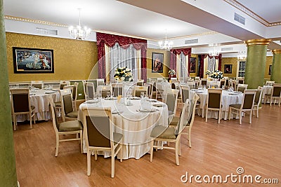 Interior at museum restaurant Vatra Neamului Editorial Stock Photo