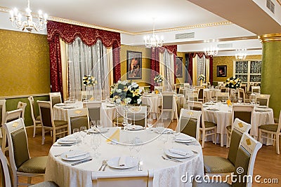 Interior at museum restaurant Vatra Neamului Editorial Stock Photo