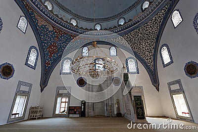 Interior of Mustafa Pasha Mosque, Skopje, Macedonia Editorial Stock Photo