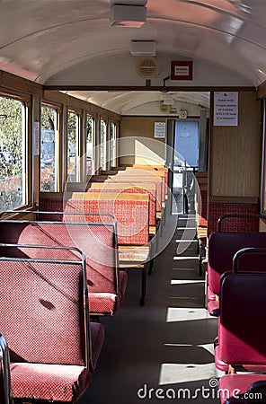 Interior of a narrow gauge wagon Editorial Stock Photo