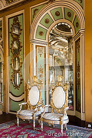 Interior. National Palace. Queluz. Portugal Editorial Stock Photo