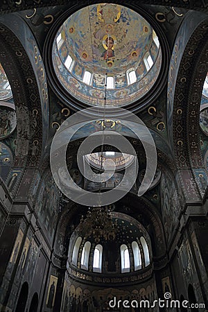 The Interior New Athos male monastery Stock Photo