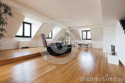 Interior, new loft Stock Photo