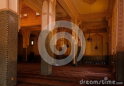 Interior of Niamey Grand mosque in Niamey, Niger Editorial Stock Photo