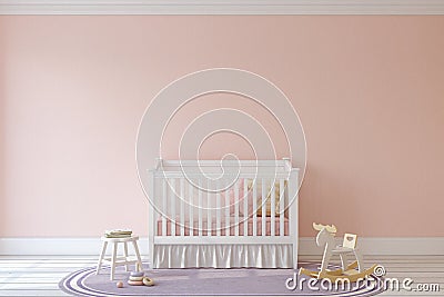 Interior of nursery. 3d render. Stock Photo