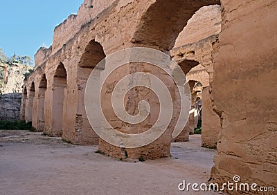 Interior of the old granary and stable of the Heri es-Souani in Meknes, Morocco Stock Photo