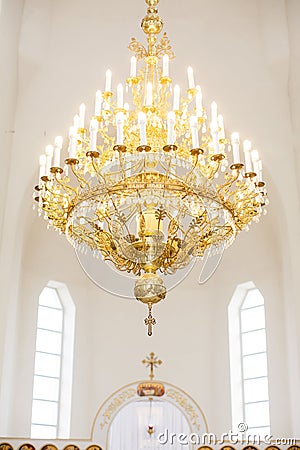 Interior Of Orthodox Church. Stock Photo