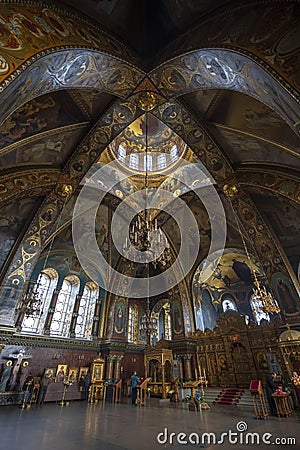 Church of the Dormition of the Mother of God in Saint Petersburg, Russia Editorial Stock Photo