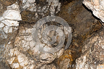 Interior of the Outlaws grotto from Geoagiu Bai Stock Photo