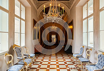 Interior of palace in Salzburg Austria Editorial Stock Photo