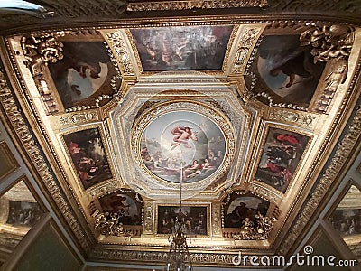 Interior of the palace of Versailles, France. Editorial Stock Photo