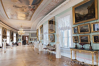 Interior of the Pavlovsk palace, Russian Imperial residence, near Saint Petersburg Editorial Stock Photo