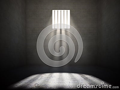 Interior of a prison cell Stock Photo