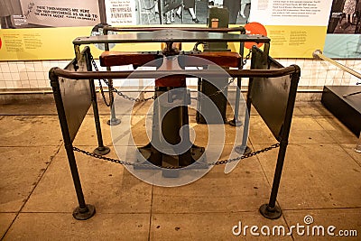 Interior of the renowned New York Transit Museum, located in the bustling city of New York Editorial Stock Photo