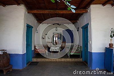 Interior of a retro styled farmhouse Editorial Stock Photo