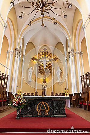 Interior Roman Catholic Cathedral of the Immaculate Conception o Editorial Stock Photo