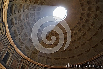 Interior of the Roman pantheon Editorial Stock Photo