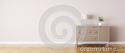 Interior of a room with chest of drawers Stock Photo