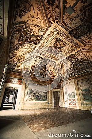 Interior of room in the historic house Editorial Stock Photo