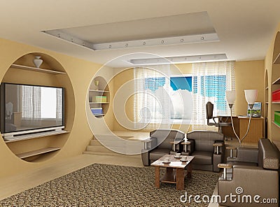 Interior of a room of rest. Stock Photo