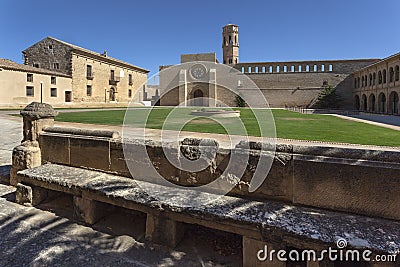 Interior of Rueda cistercian monastery, XIII century, Zaragoza, Aragon, Spain Stock Photo