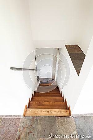 Interior rustic house, stairs Stock Photo