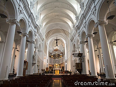 Interior Of Saint Bartholomew Church in LiÃ¨ge Stock Photo