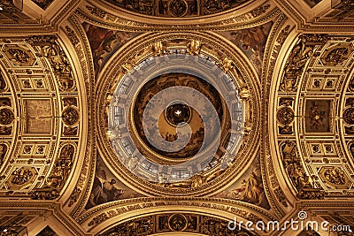 Interior of Saint Isaac`s Cathedral in St. Petersburg, Russia Editorial Stock Photo