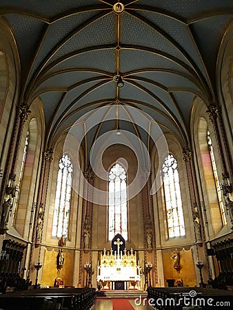 Interior Of Saint Wenceslas Cathedral, Olomouc, Czech Republic Editorial Stock Photo