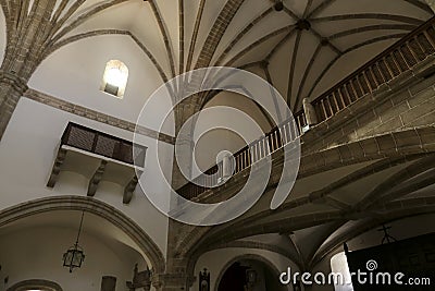 The interior of San Francisco church in Trujillo village Editorial Stock Photo