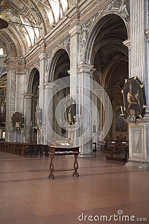 Interior of Santa Maria della Passione Stock Photo