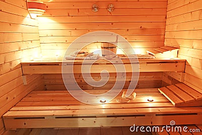 Interior sauna Stock Photo