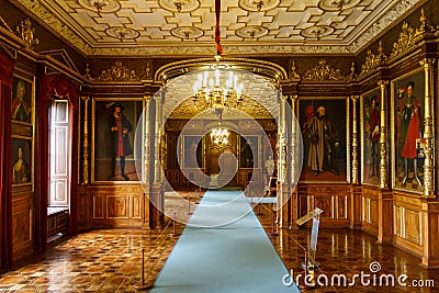 Interior of the Schwerin castle Editorial Stock Photo