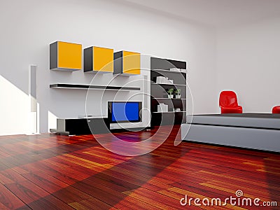 Interior set sixty six Cartoon Illustration