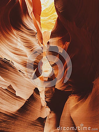 Interior shot of Lower Antelope Canyon Stock Photo